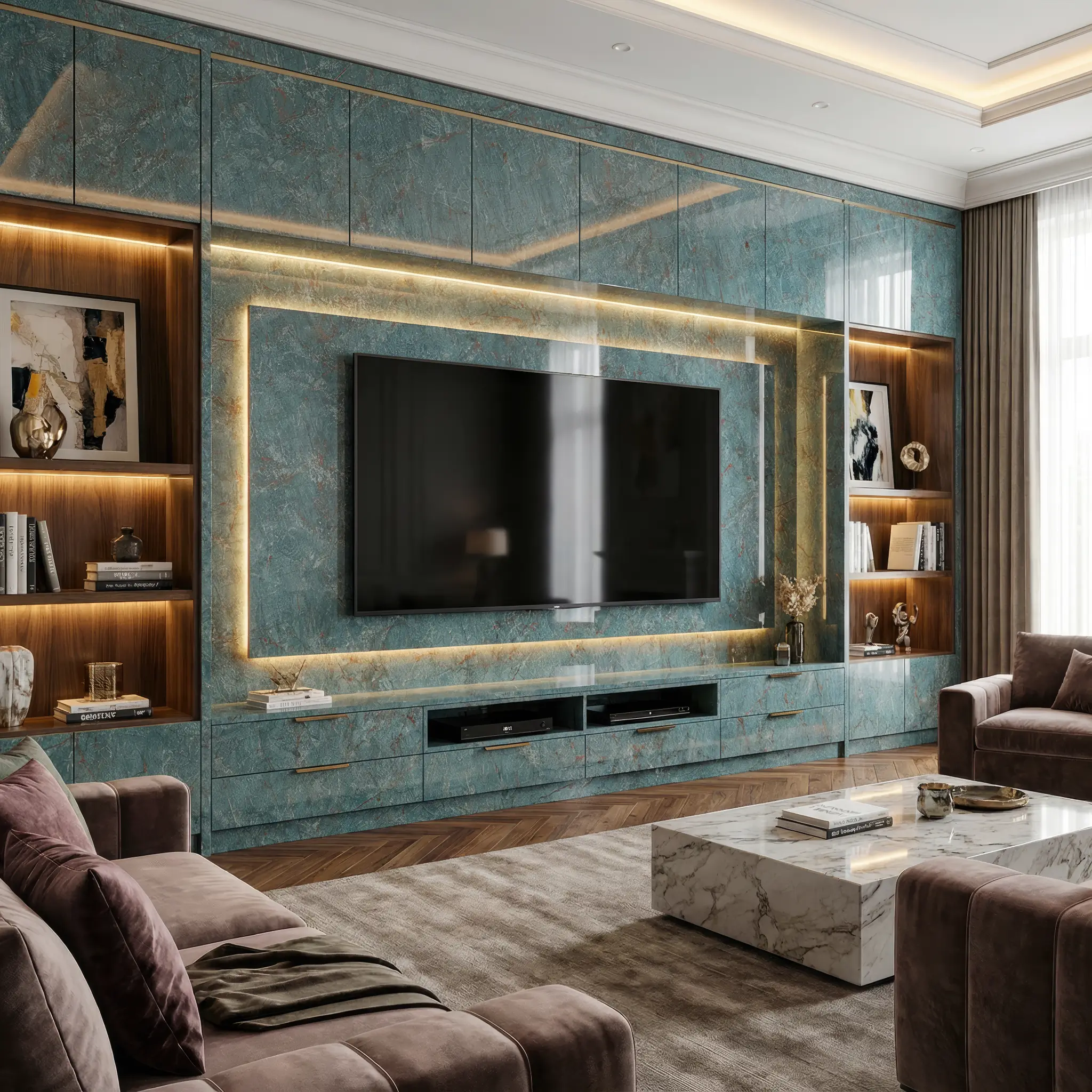 Marble look acrylic sheet for wardrobe